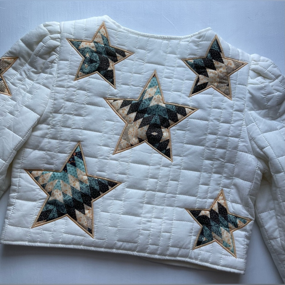 Blue b Women's Star Embroidered Quilted Jacket - Picture 9 of 11